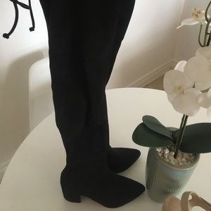 Also over the knee suede boots